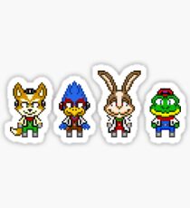 Star Fox Team Mini Pixels Sticker