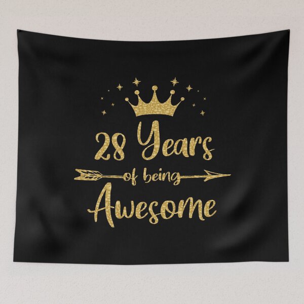Item preview, Womens 28 Years Of Being Awesome Women 28th Happy Birthday graphic designed and sold by Grabitees.