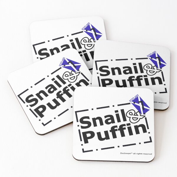 Item preview, Snail and Puffin Scottish Flag Stamp designed and sold by MeyrellesMartin.