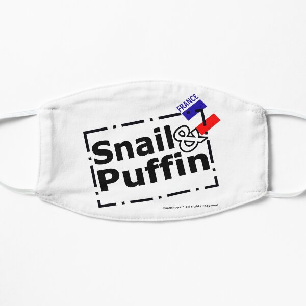 Snail and Puffin French Flag Stamp Small Mask