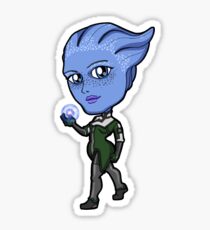 Mass Effect - Asari Liara T'Soni wielding Biotics Chibi Sticker Sticker