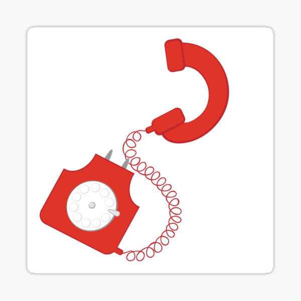 Call me - Red phone Sticker