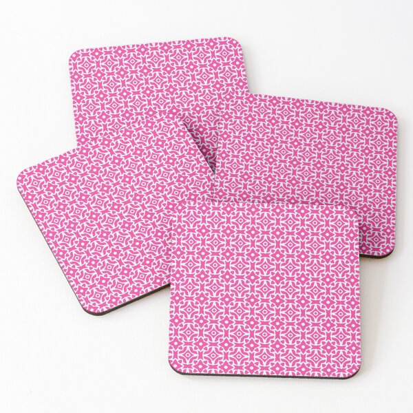 Item preview, Damask Pink and White Floral Arabesque Pattern designed and sold by redjaygraphics.