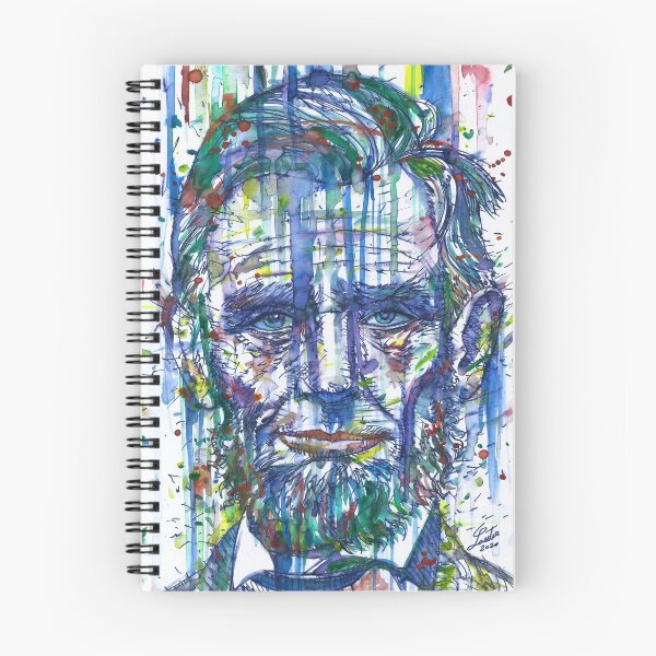 Item preview, ABRAHAM LINCOLN watercolor and ink portrait designed and sold by lautir.