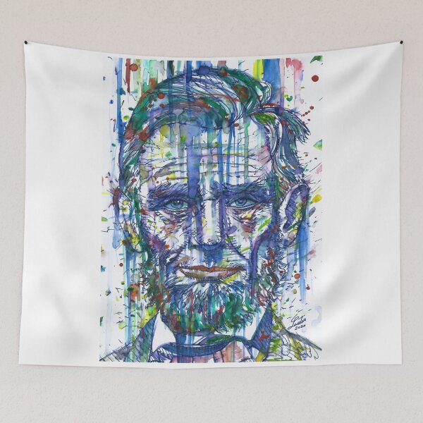Item preview, ABRAHAM LINCOLN watercolor and ink portrait designed and sold by lautir.