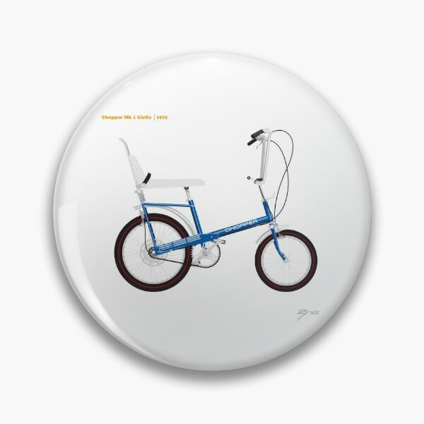 Artikelvorschau, Raleigh Chopper Mk 1 Girlie Horizon Blue entworfen und verkauft von Tunstall Illustration.