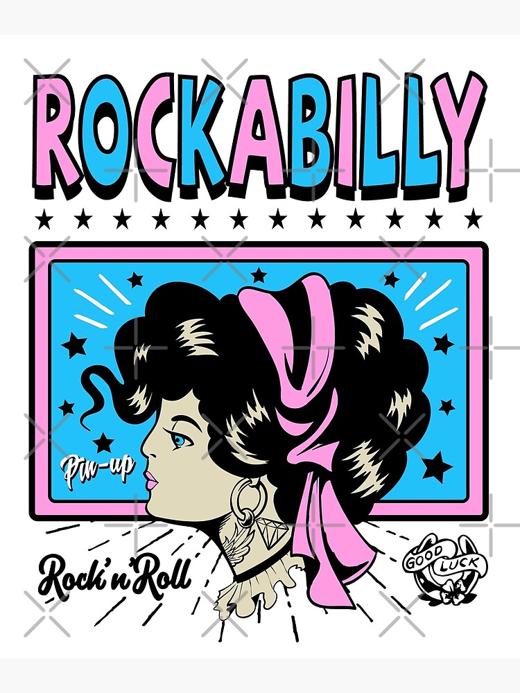 Rockabilly Pin Up Girl Sock Hop Rocker Vintage Classic Rock and Roll Music  Sticker by MemphisCenter