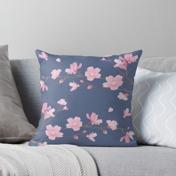 Item preview, Cherry Blossom flower plant - Denim blue designed and sold by designenrich.