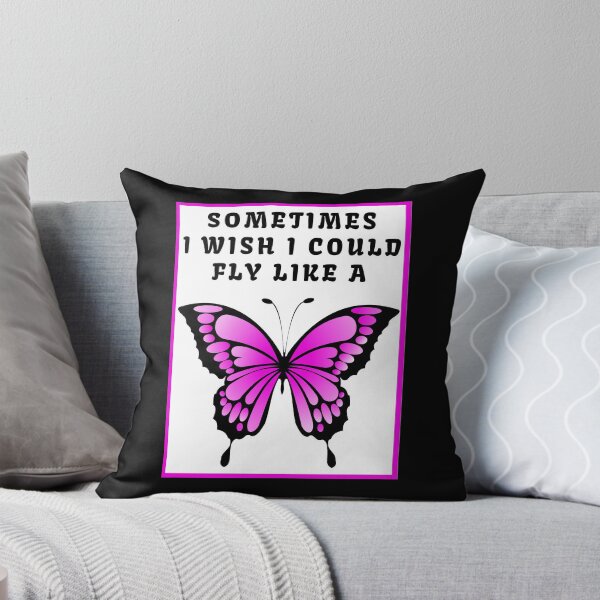 Artikelvorschau, Manchmal wünschte ich, ich könnte fliegen wie ein rosa Schmetterling entworfen und verkauft von AnnaBBS.