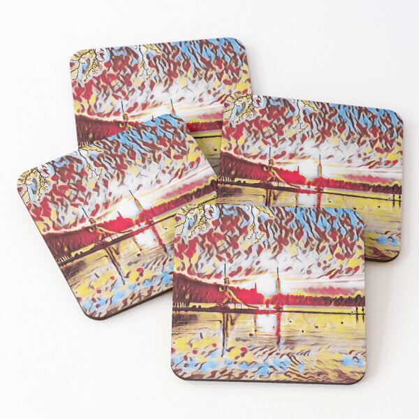 Item preview, Sunset over Lake Annecy designed and sold by MrBoutik.