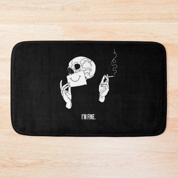 Item preview, I'm Fine - Smiling Skull Smoking A Cigarette designed and sold by shop4fun.