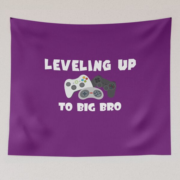 Item preview, Simple Funny Gamer Leveling Up to Big Bro Slim Fit T-Shirt designed and sold by Draw Design.