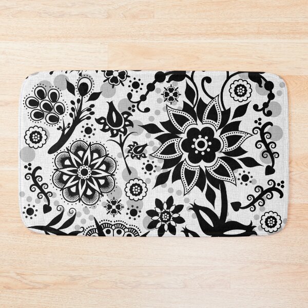 Item preview, Black & White Floral designed and sold by Kathleen Dupree.