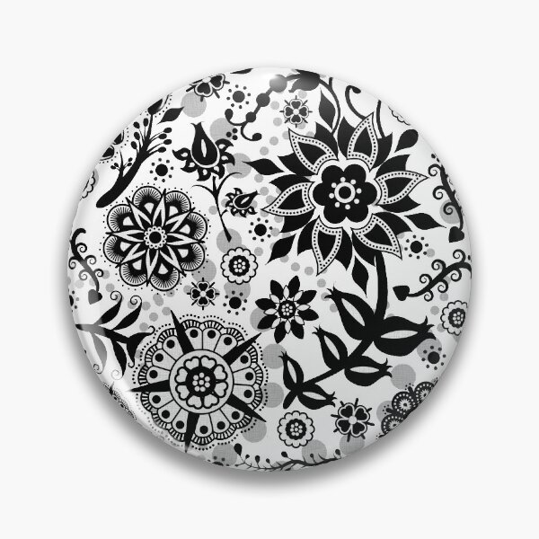 Item preview, Black & White Floral designed and sold by Kathleen Dupree.