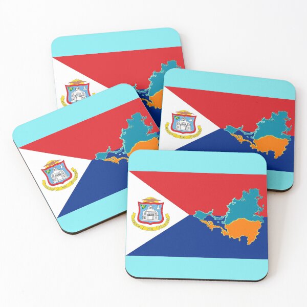 Item preview, Sint Maarten Flag with Map of St Saint Martin and Sint Maarten designed and sold by Havocgirl.
