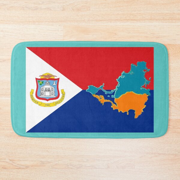 Item preview, Sint Maarten Flag with Map of St Saint Martin and Sint Maarten designed and sold by Havocgirl.