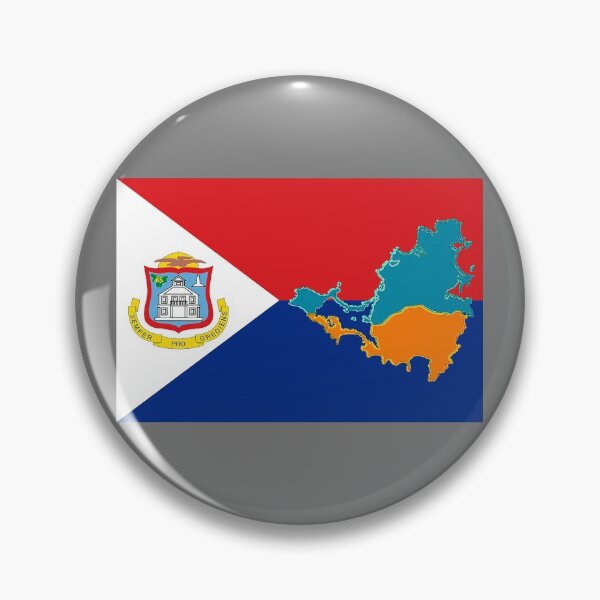 Item preview, Sint Maarten Flag with Map of St Saint Martin and Sint Maarten designed and sold by Havocgirl.
