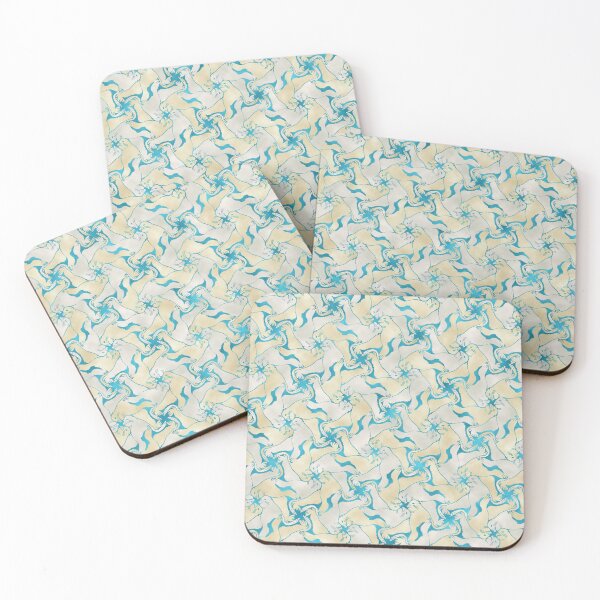 Item preview, Sea lion tesselation - grey, turquoise designed and sold by jeanneius.