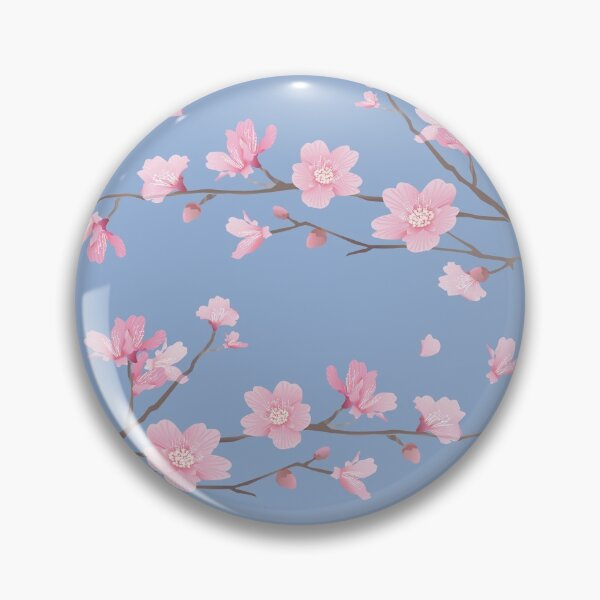 Item preview, Cherry Blossom flower plant - Serenity Blue designed and sold by designenrich.