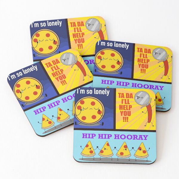 Item preview, Lonely pizza, pizza cutter to the rescue designed and sold by GreyEyedMage.
