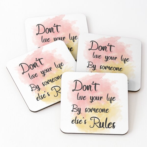 Item preview, Don't live your life by someone else's rules quote watercolor designed and sold by katew162.
