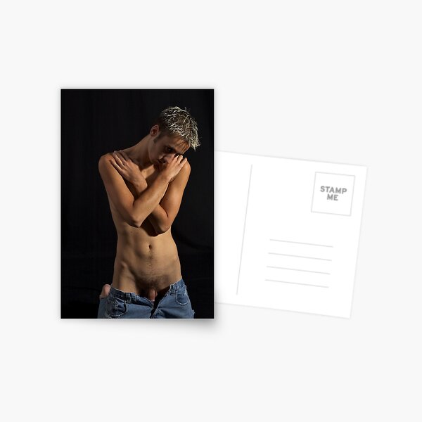 kneeling with arms crossed Postcard