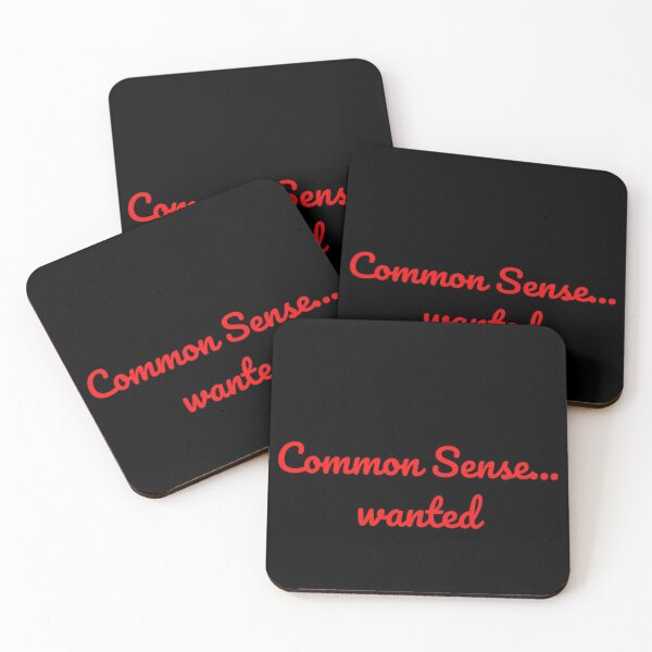Item preview, Common Sense... wanted - Red/ Black designed and sold by CheekyChandler.