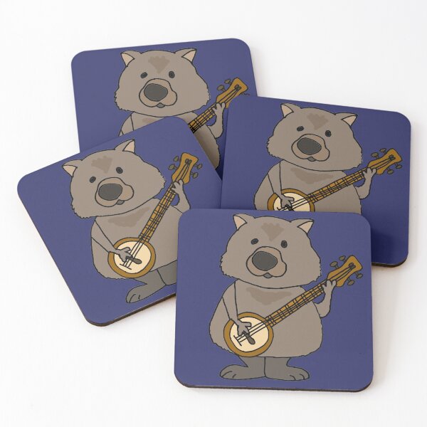 Item preview, Cute Wombat Playing Guitar Cartoon designed and sold by Nature's Fancy.