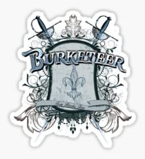Official Burketeer Logo Badge Blue Sticker