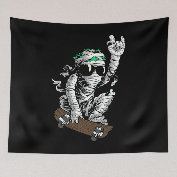 Item preview, Horns Up Mummy on Skateboard designed and sold by EddieBalevo.