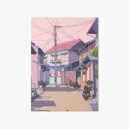 Item preview, Day rain from a pink sky on a street designed and sold by MindChirp.