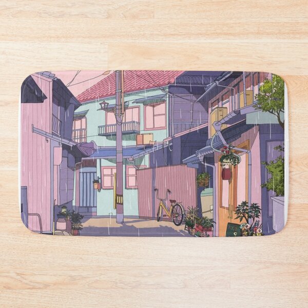 Item preview, Day rain from a pink sky on a street designed and sold by MindChirp.