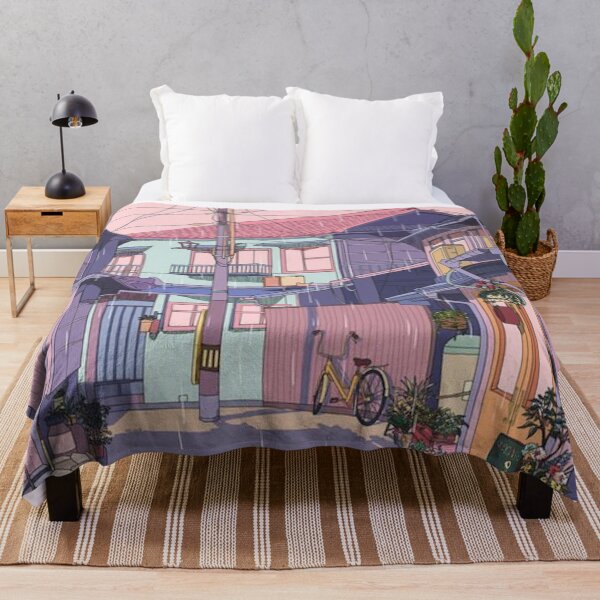 Item preview, Day rain from a pink sky on a street designed and sold by MindChirp.