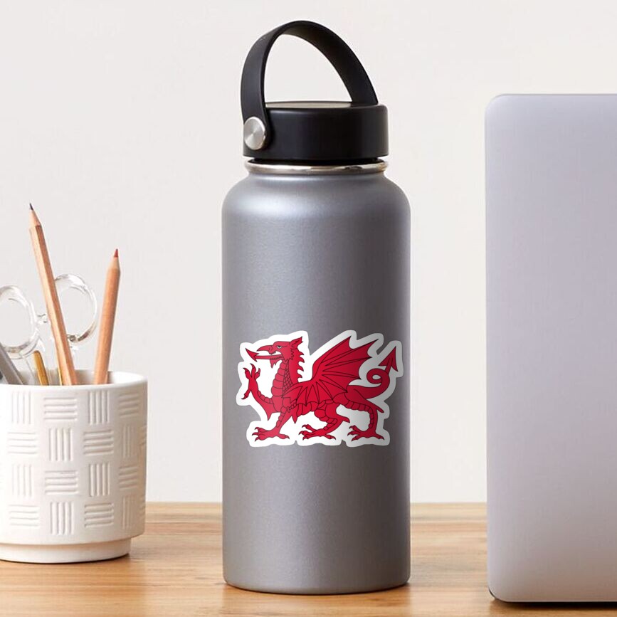 Red Welsh Dragon - Flag of Wales - Sport T-Shirt Sticker Bedspread Duvet Sticker