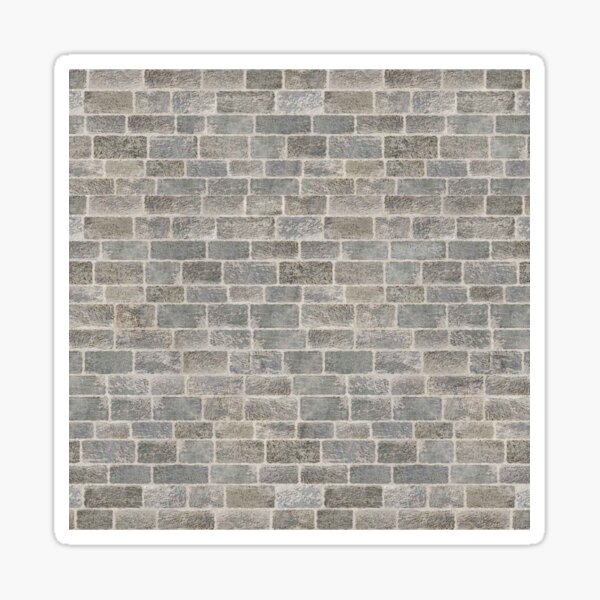 "Gray Brick Wall" Sticker by friendlyspoon Redbubble