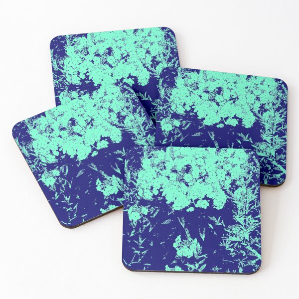 Item preview, Blue turquoise flowers designed and sold by Moonyflower.