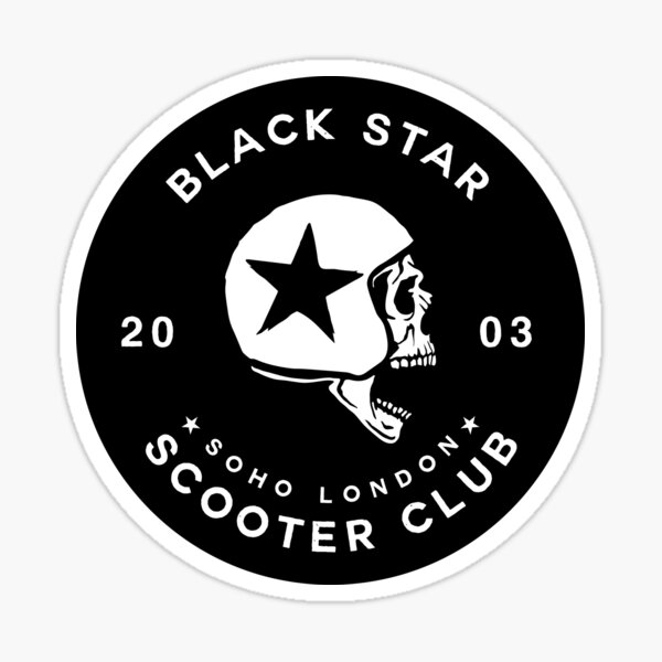 BLACK STAR SCOTER CLUB - [VERSION AUTOCOLLANT] Sticker