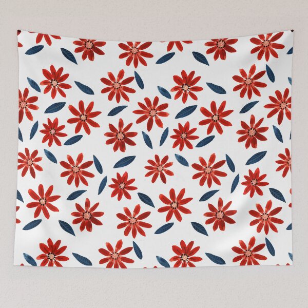 Item preview, Red daisies designed and sold by Johanne Weilbrenner.