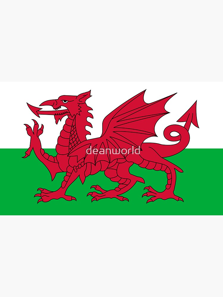 Wales National Flag - Welsh Fan Sticker T-Shirt Bedspread by deanworld