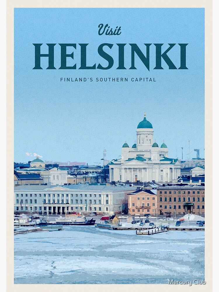 "Visit Helsinki" Poster by CallumGardiner Redbubble