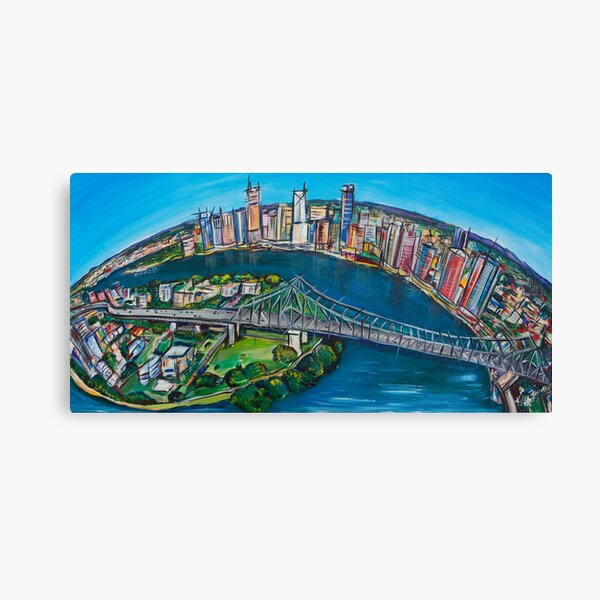 Brisbane City Canvas Prints Redbubble