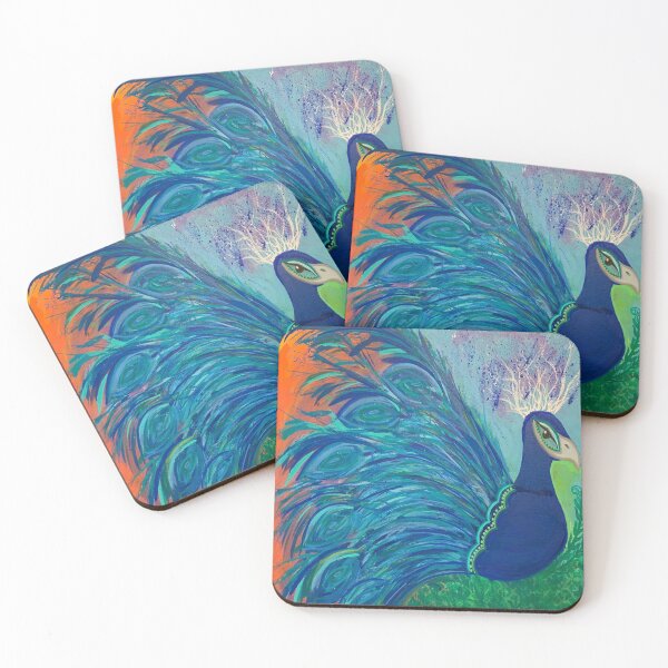Item preview, Twiligh Peacock Painnting designed and sold by bipolarvirgoart.