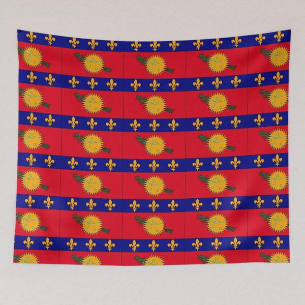 Item preview, Guadeloupe Flag with Map of Guadeloupe designed and sold by Havocgirl.