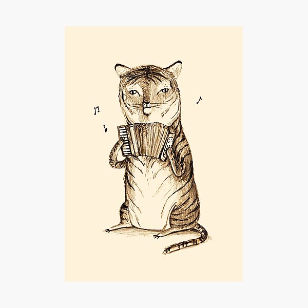 Item preview, Accordion Tiger designed and sold by SophieCorrigan.
