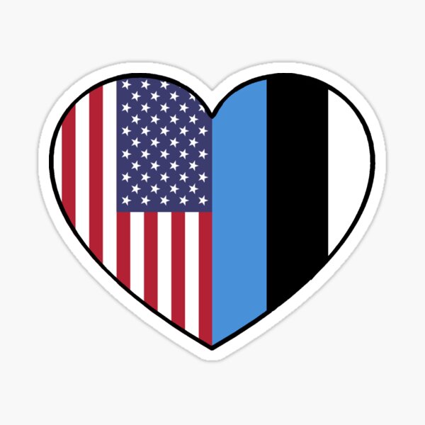 USA & Estonia Sticker