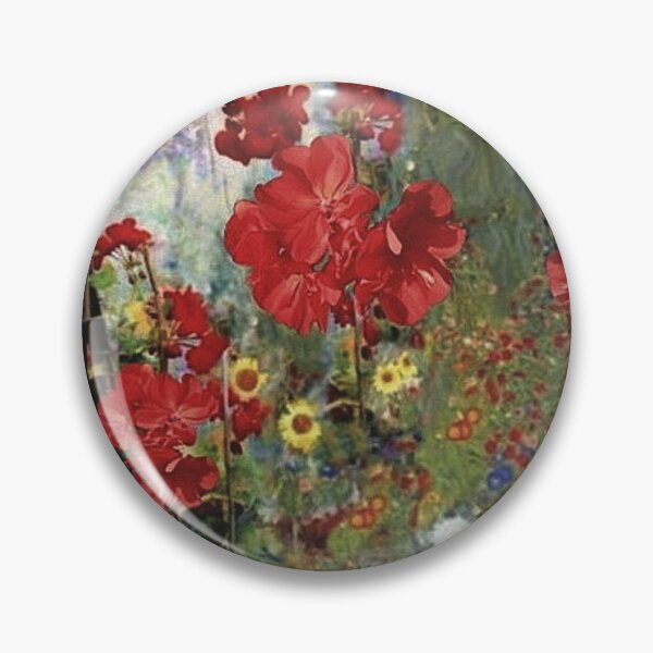 Item preview, Red geraniums spring garden designed and sold by sharlesart.