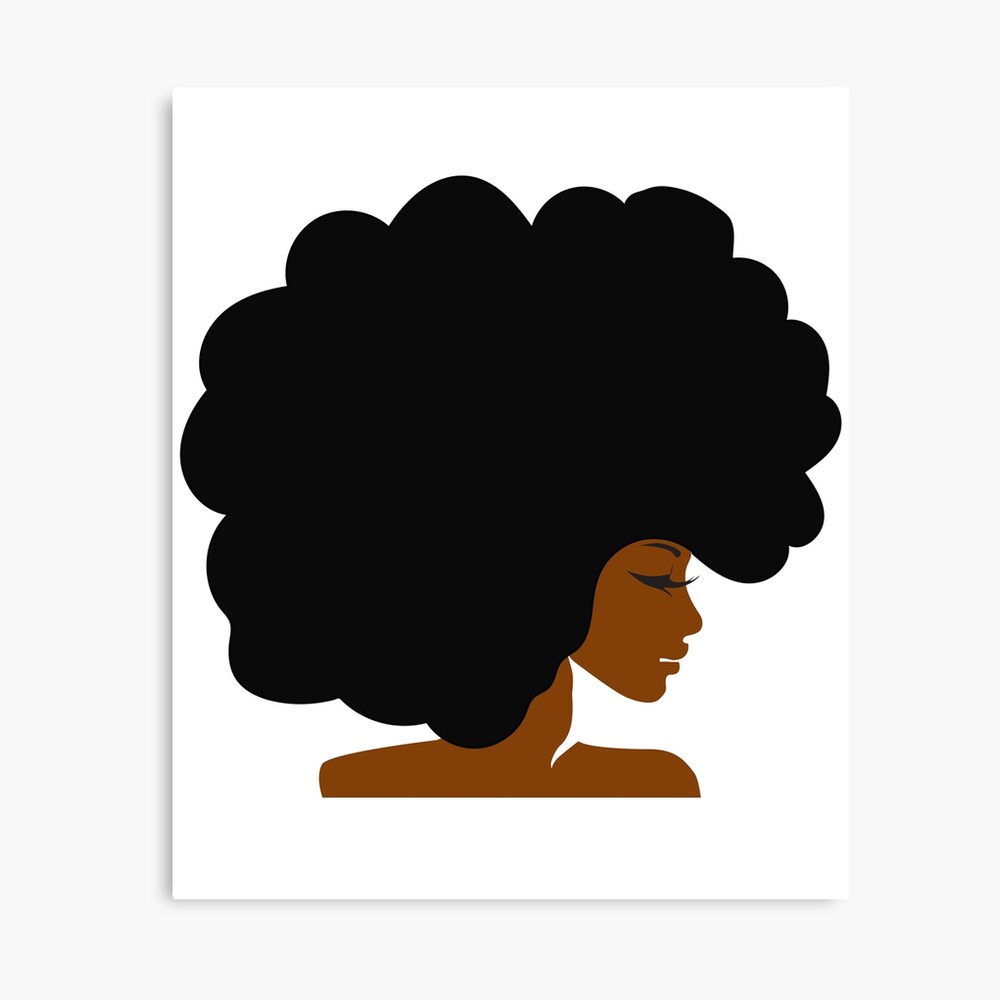 Big Curly Afro Natural Hair Black Woman