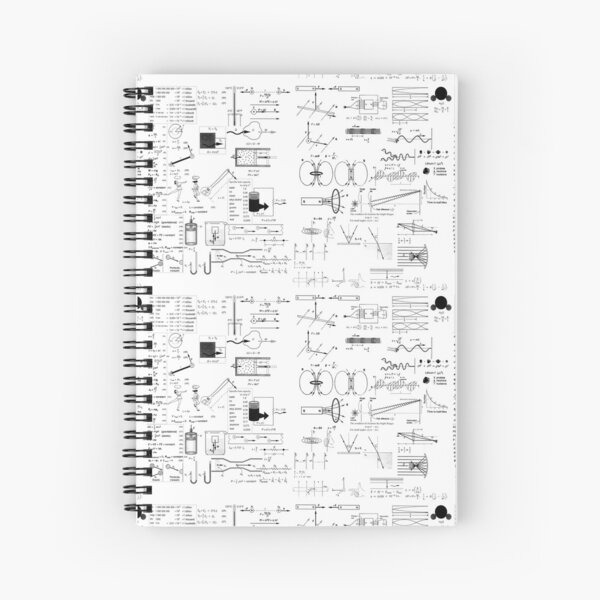 General Physics Formula Set Spiral Notebook