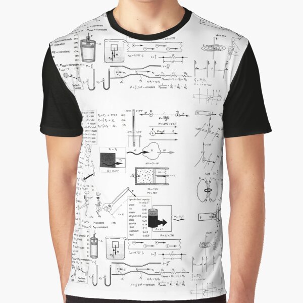 General Physics Formula Set Graphic T-Shirt