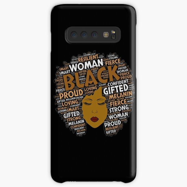 Black Woman Words in Afro Art Samsung Galaxy Snap Case